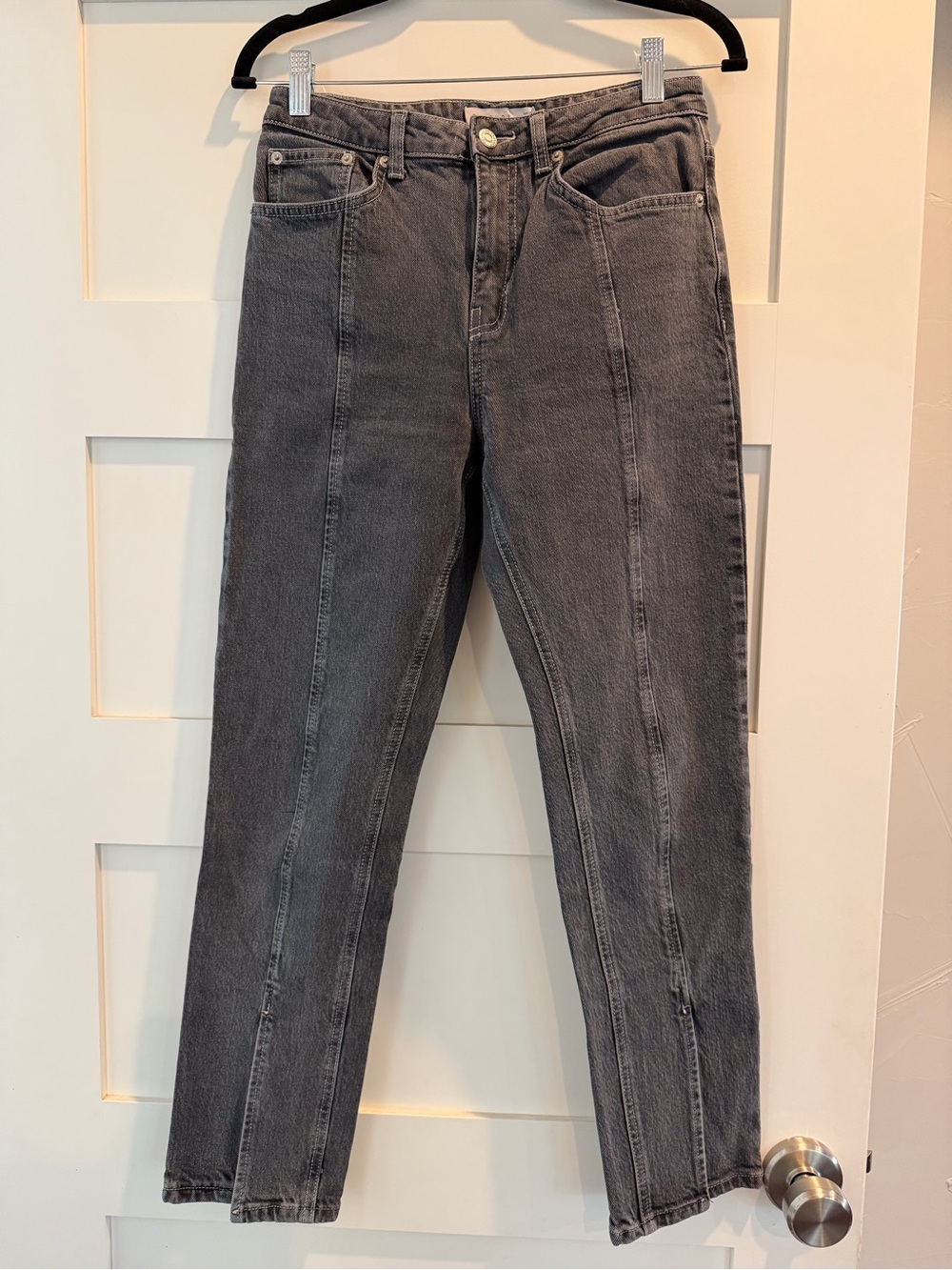 Top Shop kick-slit women’s denim jeans